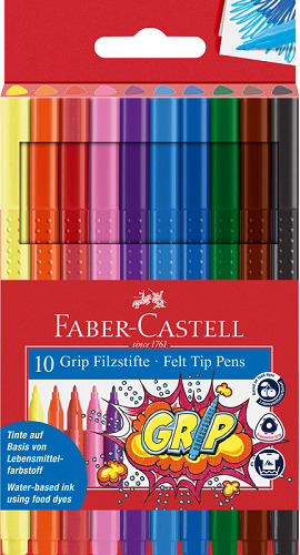 Faber-Castell Detské Fixy Faber-Castell Grip 10 ks