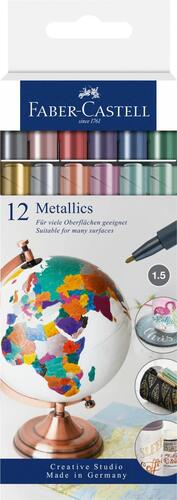 Faber-Castell Popisovač Faber-Castell Metallics 12 ks