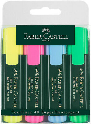 Zvýrazňovač Faber-Castell Textliner 1548 sada 4 ks