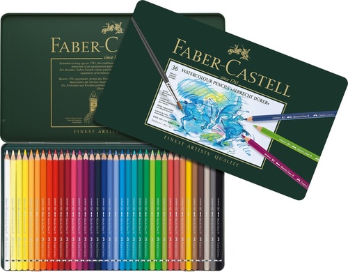 Akvarelové Pastelky Faber-Castell Albrecht Dürer plechová krabička 36 ks