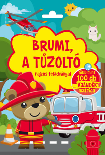 Brumi, a tűzoltó rajzos feladványai - Több mint 100 db ajándék matrica