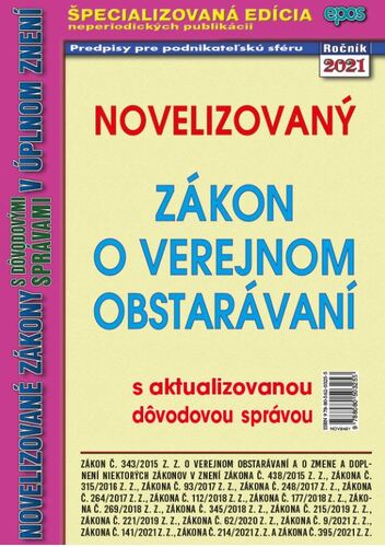 Novelizovaný zákon o verejnom obstarávaní 24/2021