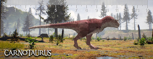 3D pravítko Carnotaurus DEEP