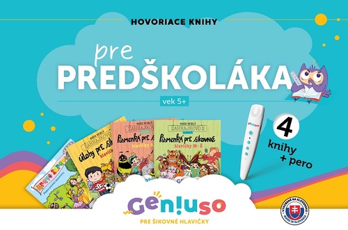Geniuso: Balíček pre predškoláka (4 hovoriace knihy + pero)