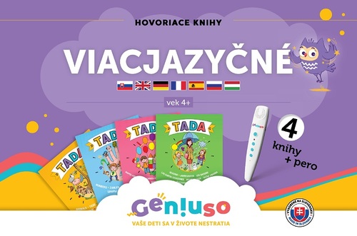 Geniuso: Viacjazyčný balíček TADA 4 (4 hovoriace knihy + pero)