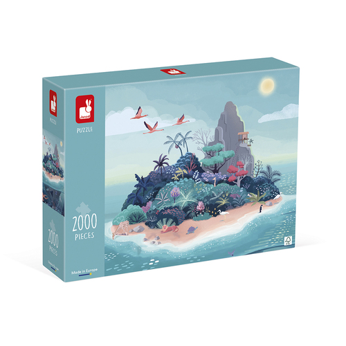 Puzzle Tajomný ostrov 2000 Janod Art