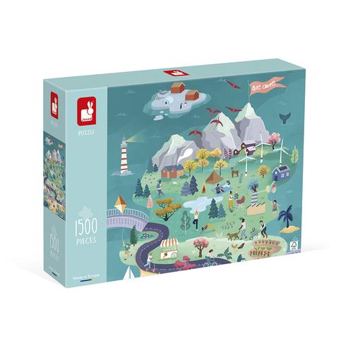 Puzzle Život na ostrove 1500 Janod Art