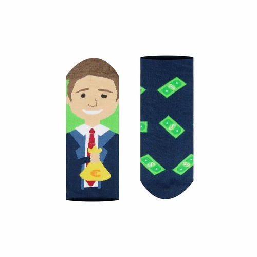 Unisex členkové ponožky Money maker HestySocks (veľkosť: 43-46)