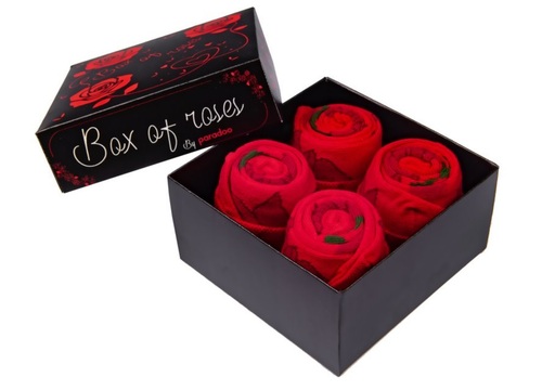 HestySocks Unisex ponožky Box ruží Paradoo (veľkosť: 36-40)