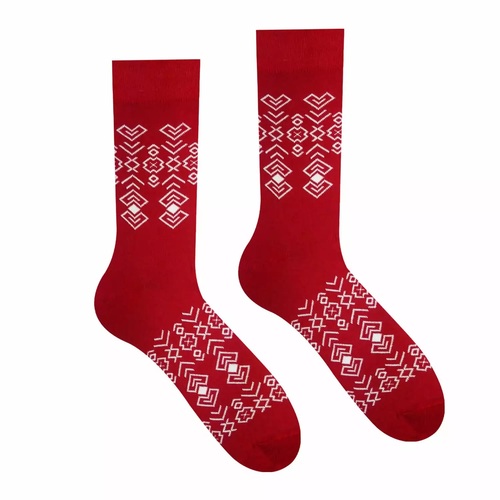 HestySocks Unisex ponožky Čičman Bordový HestySocks (veľkosť: 35-38)