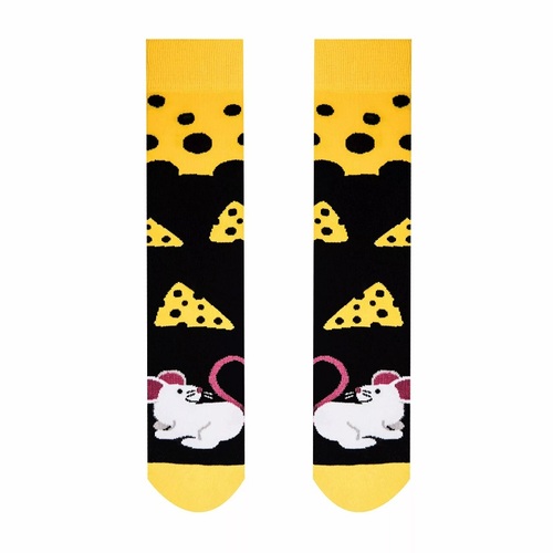 Unisex ponožky Myš a syr HestySocks (veľkosť: 35-38)
