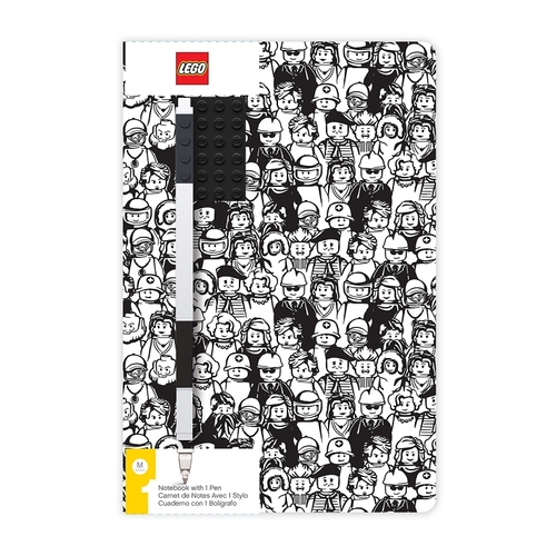 Stationery LEGO Zápisník A5 s čiernym perom Minifigure Brick