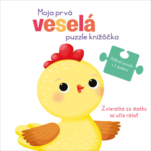 Kniha Moja prvá veselá puzzle knižôčka Zvieratká zo statku sa učia rátať