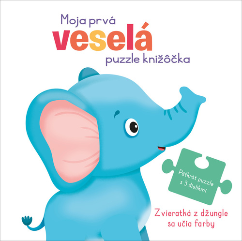 Kniha Moja prvá veselá puzzle knižôčka Zvieratká z džungle sa učia farby