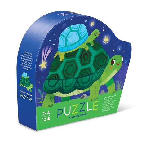 Puzzle Mini Korytnačky v tvarovanej krabičke 12 Crocodile Creek