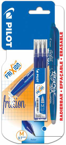 Pilot Sada Roller FriXion Ball + 3 ks náplň, 0.7, blister, Modrá