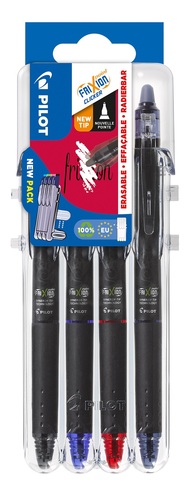 Pilot Set2Go Roller FriXion Point Clicker 4 ks, 0.5, (F) tenký, Mix farieb