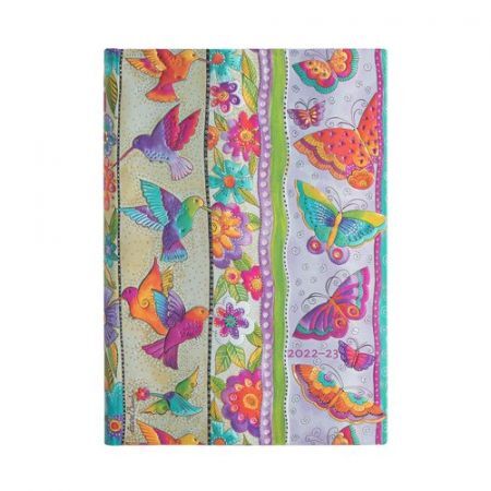Diár Paperblanks 2022/23 Hummingbirds & Flutterbyes Midi