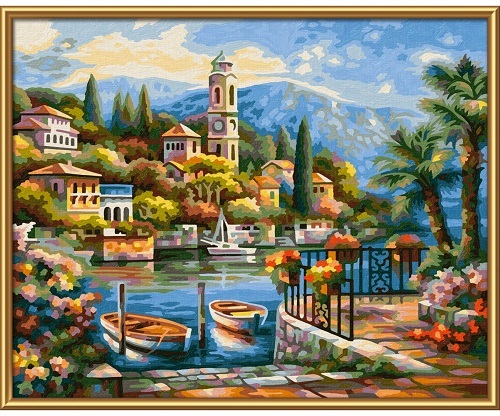 Maľovanie podľa čísel Na jazere Como (24x30 cm) Schipper