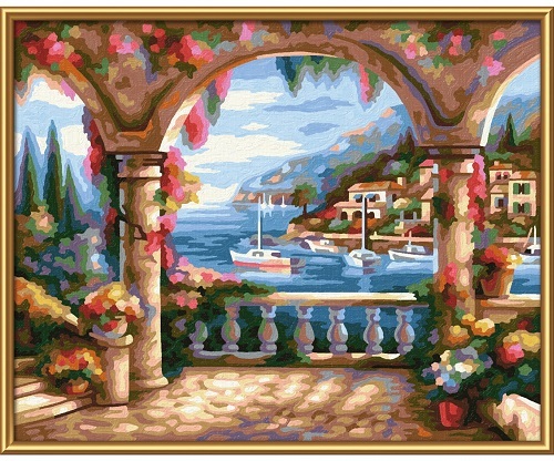 Maľovanie podľa čísel Vila pri mori (24x30 cm) Schipper