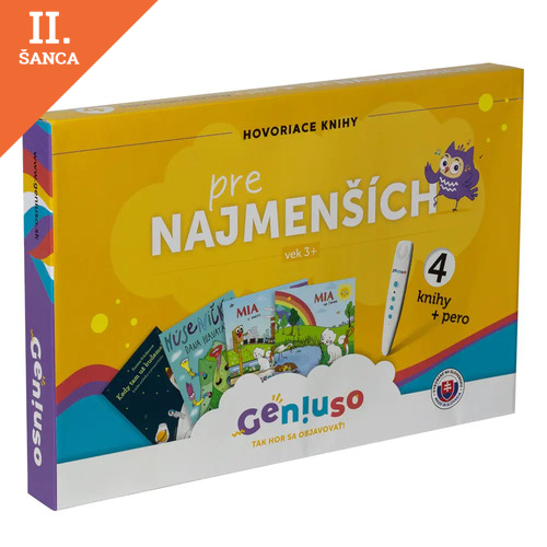 Lacná hra Geniuso: Balíček pre najmenších (4 hovoriace knihy + pero)