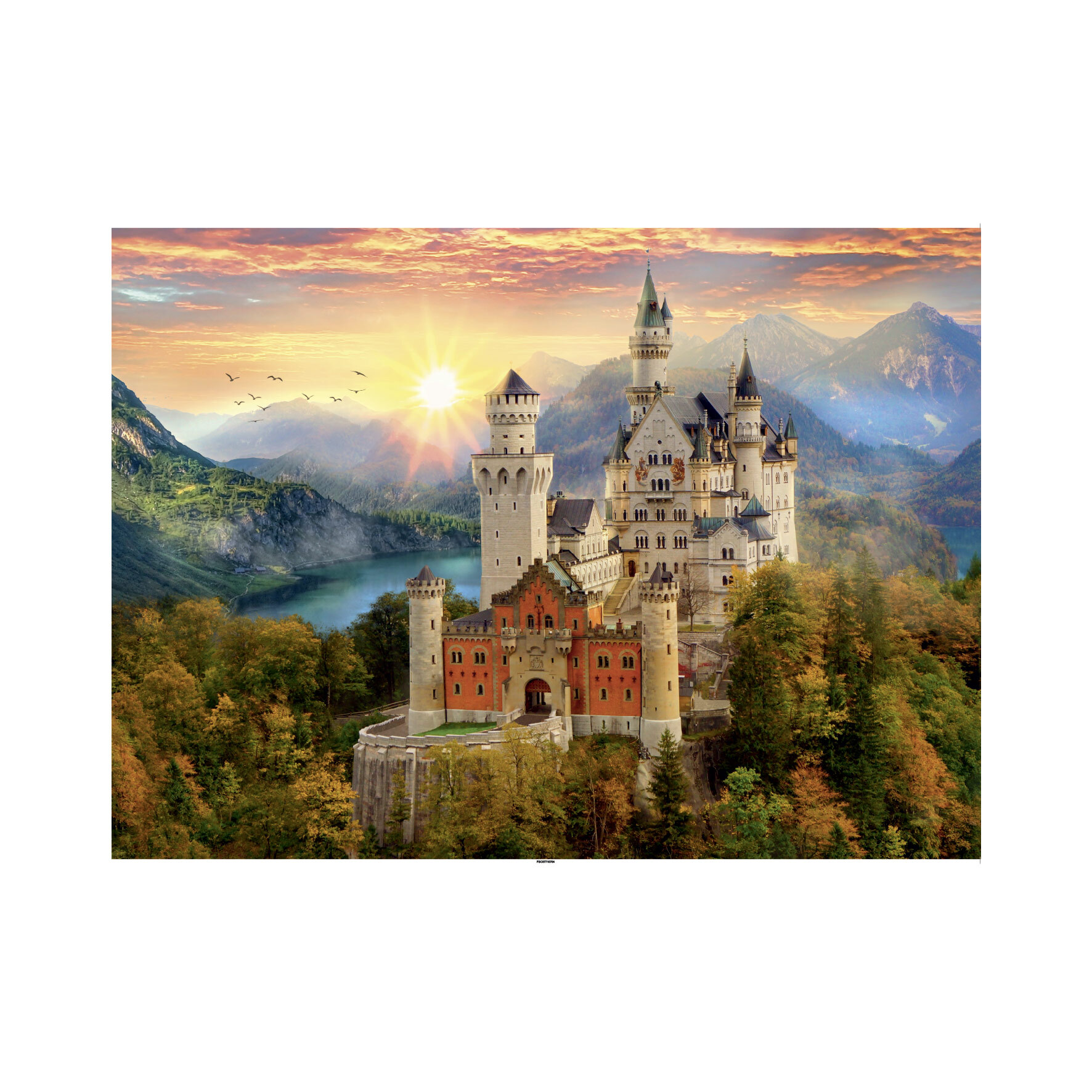 Puzzle Maľovaný Neuschwanstein 1000 D