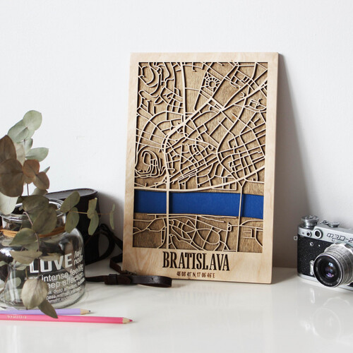 Kniha Interess 3D mapa mesta Bratislava (20 x 30 cm)