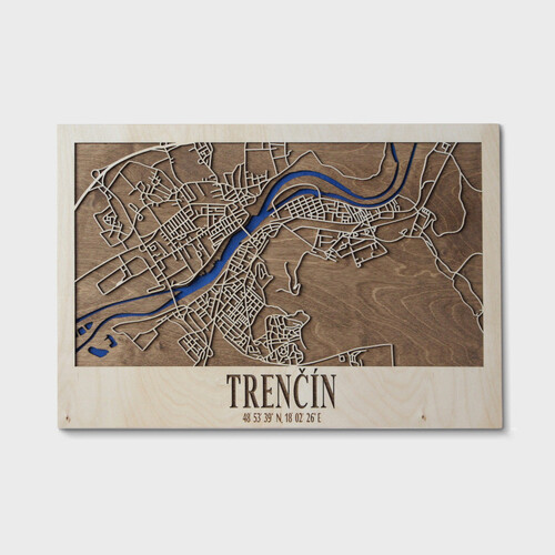 Interess 3D mapa mesta Trenčin (20 x 30 cm)