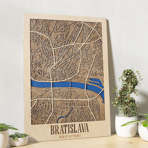 Kniha Interess 3D mapa mesta Bratislava (45 x 30 cm)