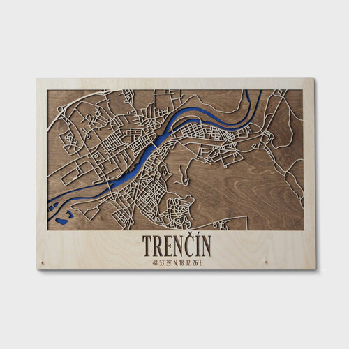 Interess 3D mapa mesta Trenčin (45 x 30 cm)