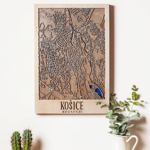 Kniha Interess 3D mapa mesta Košice (45 x 30 cm)