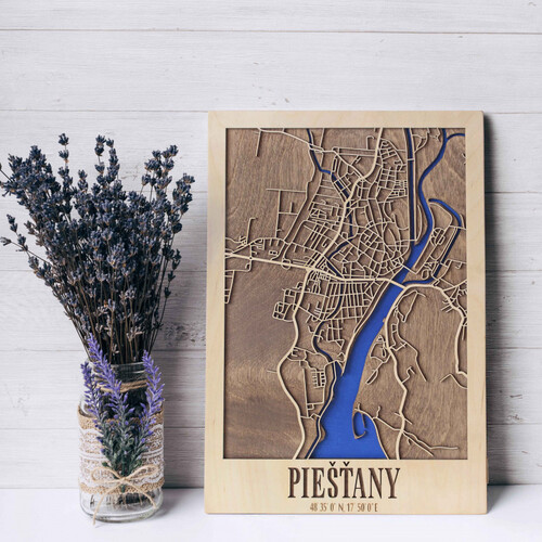 Kniha Interess 3D mapa mesta Piešťany (20 x 30 cm)