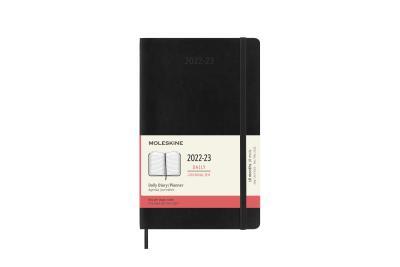 Diár MOLESKINE 18m 2022-2023 denný mäkký čierny L