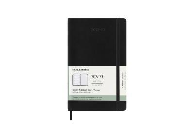 Diár MOLESKINE 18m 2022-2023 týždenný mäkký čierny L