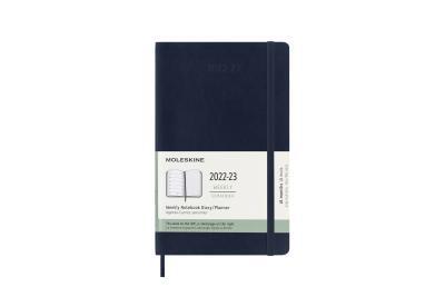 Diár MOLESKINE 18m 2022-2023 týždenný mäkký modry L