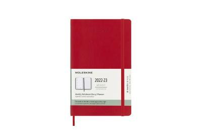 Diár MOLESKINE 18m 2022-2023 týždenný mäkký červenýL