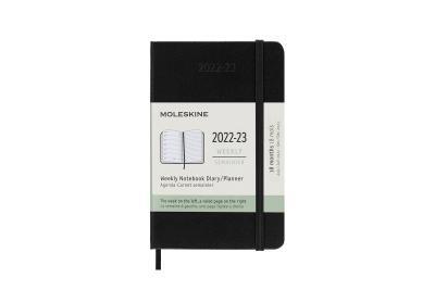Diár MOLESKINE 18m 2022-2023 týždenný tvrdý čierny S