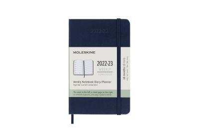 Diár MOLESKINE 18m 2022-2023 týždenný tvrdý modrý S
