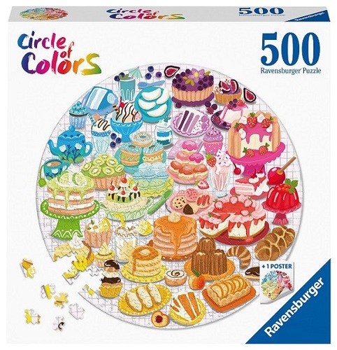 Kruhové puzzle Farebné dezerty 500 Ravensburger