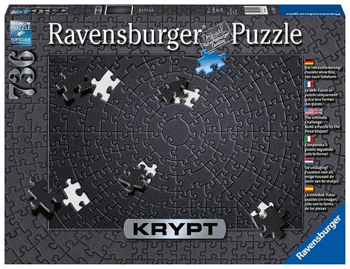 Kniha Ravensburger Puzzle Krypt: Black 736 Ravensburger