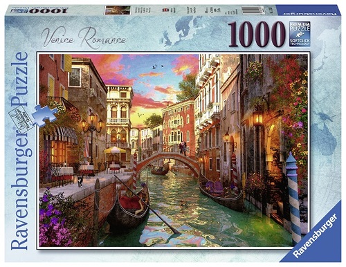 Puzzle Romantika v Benátkach 1000 Ravensburger
