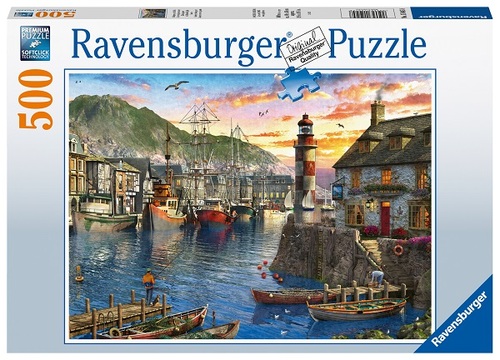 Puzzle Východ slnka v prístave 500 Ravensburger