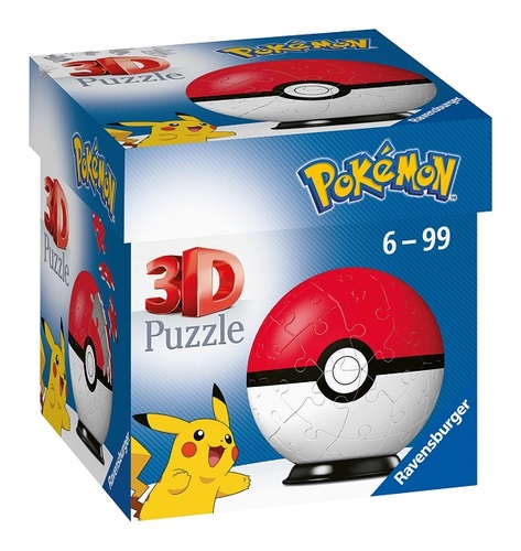 Puzzle-Ball Pokémon: Poké Ball červený 54 Ravensburger