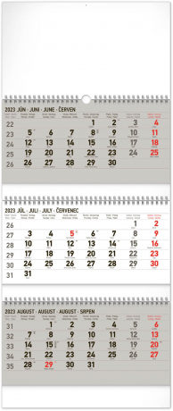 Nástenný kalendár 3-mesačný štandard skladací SK 2023, 29,5 × 69,5 cm
