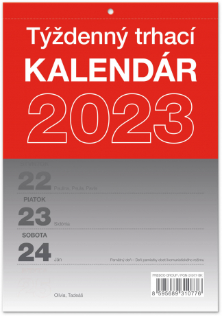 Nástenný kalendár Trhací týždenný 2023 SK, A5