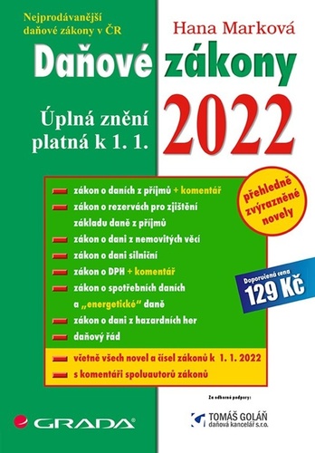 Kniha Daňové zákony 2022 - Úplná znění k 1. 1. 2022