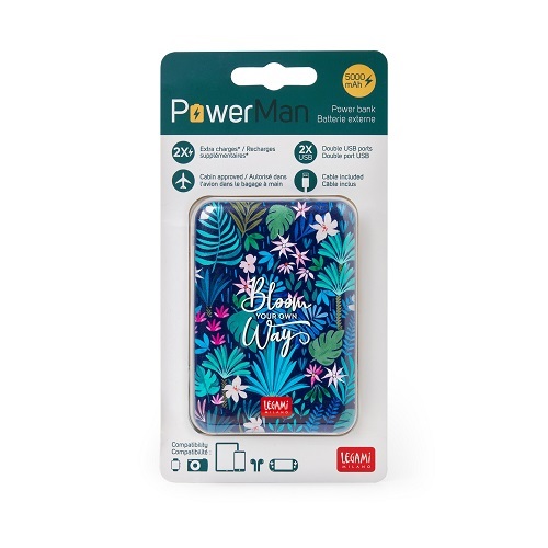 Kniha Legami Legami Power banka Supercharge 5000 mAh Flora