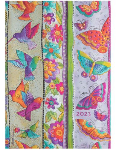Diár Paperblanks 2023 Hummingbirds & Flutterbyes Midi DAY