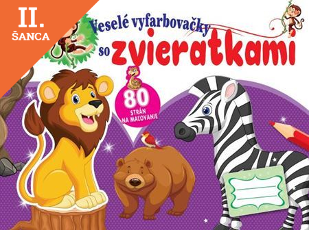 Lacná kniha Veselé vyfarbovačky so zvieratkami - Skicár