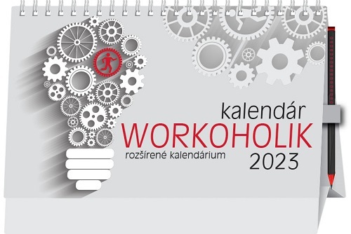 Stolový kalendár Workoholik kalendár s pútkom a ceruzkou